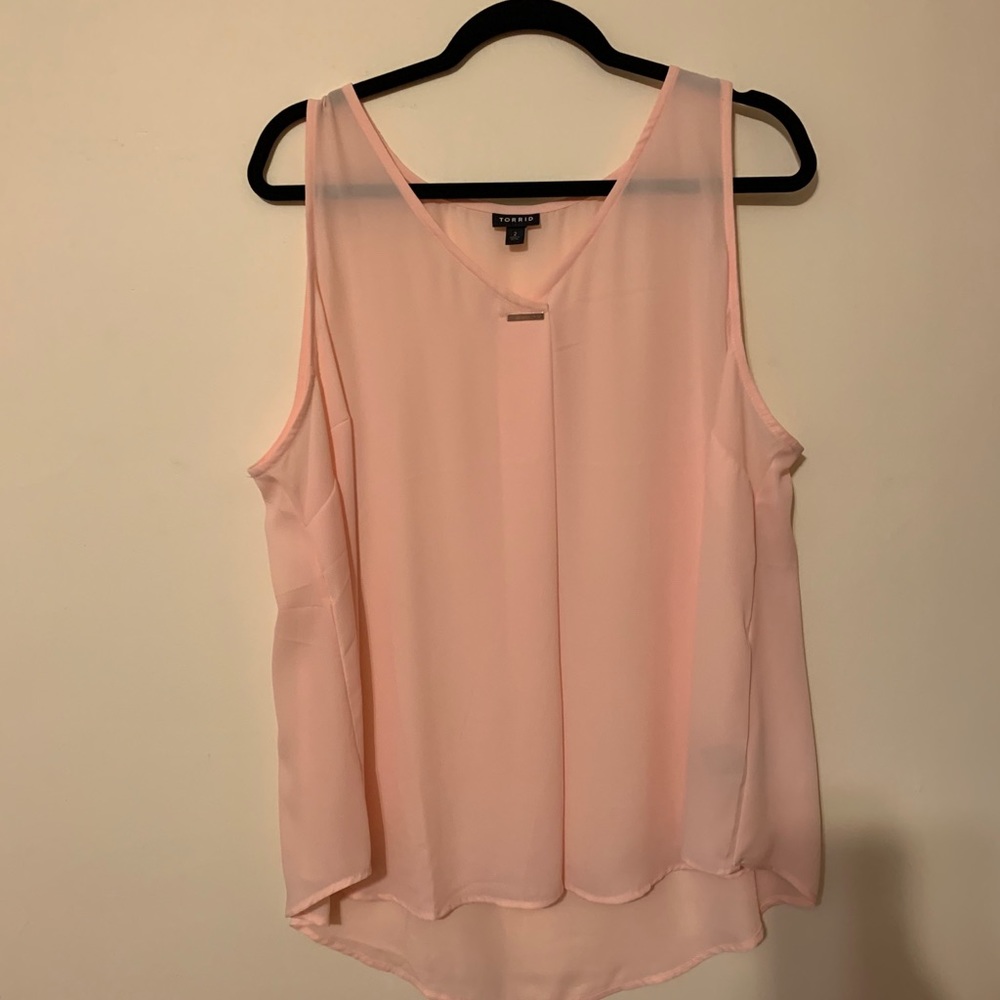Plus size blush tank top
